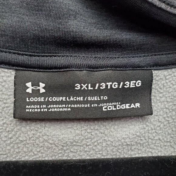 Under Armour Shirt Mens 3XL Gray ColdGear 1/4 Zip Pullover Sweatshirt - Picture 2 of 9